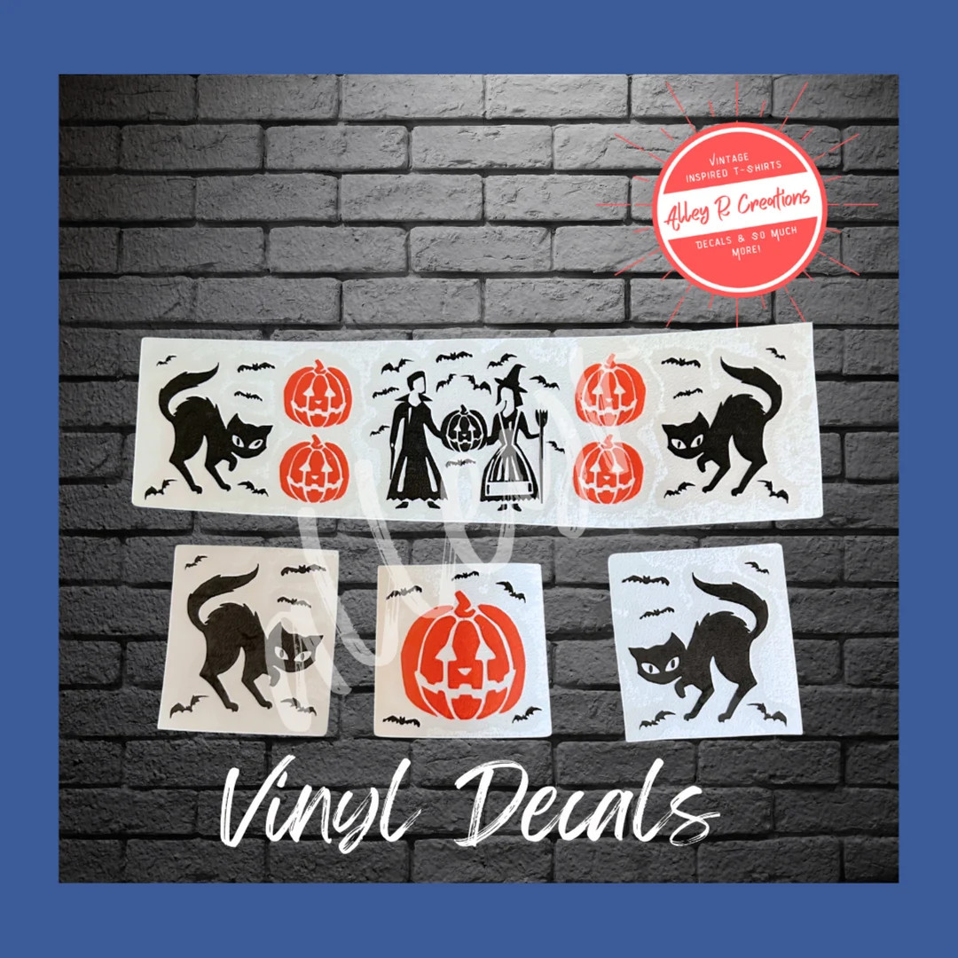 Vintage Butterprint Inspired Halloween Decals - Decals Only Dishes Are NOT Included - Etsy | Etsy (US)