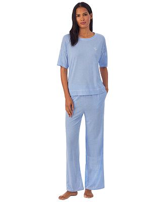 Lauren Ralph Lauren Brushed Knit Pajama Set & Reviews - All Pajamas, Robes & Loungewear - Women -... | Macys (US)