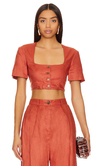 Apron Crop Top in Terracotta | Revolve Clothing (Global)