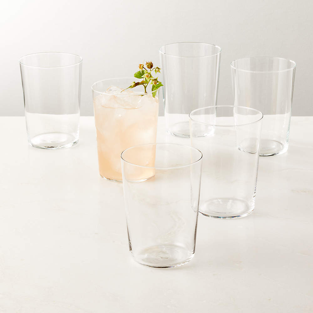 Marta Modern Drinking Glasses Set of 6 + Reviews | CB2 | CB2