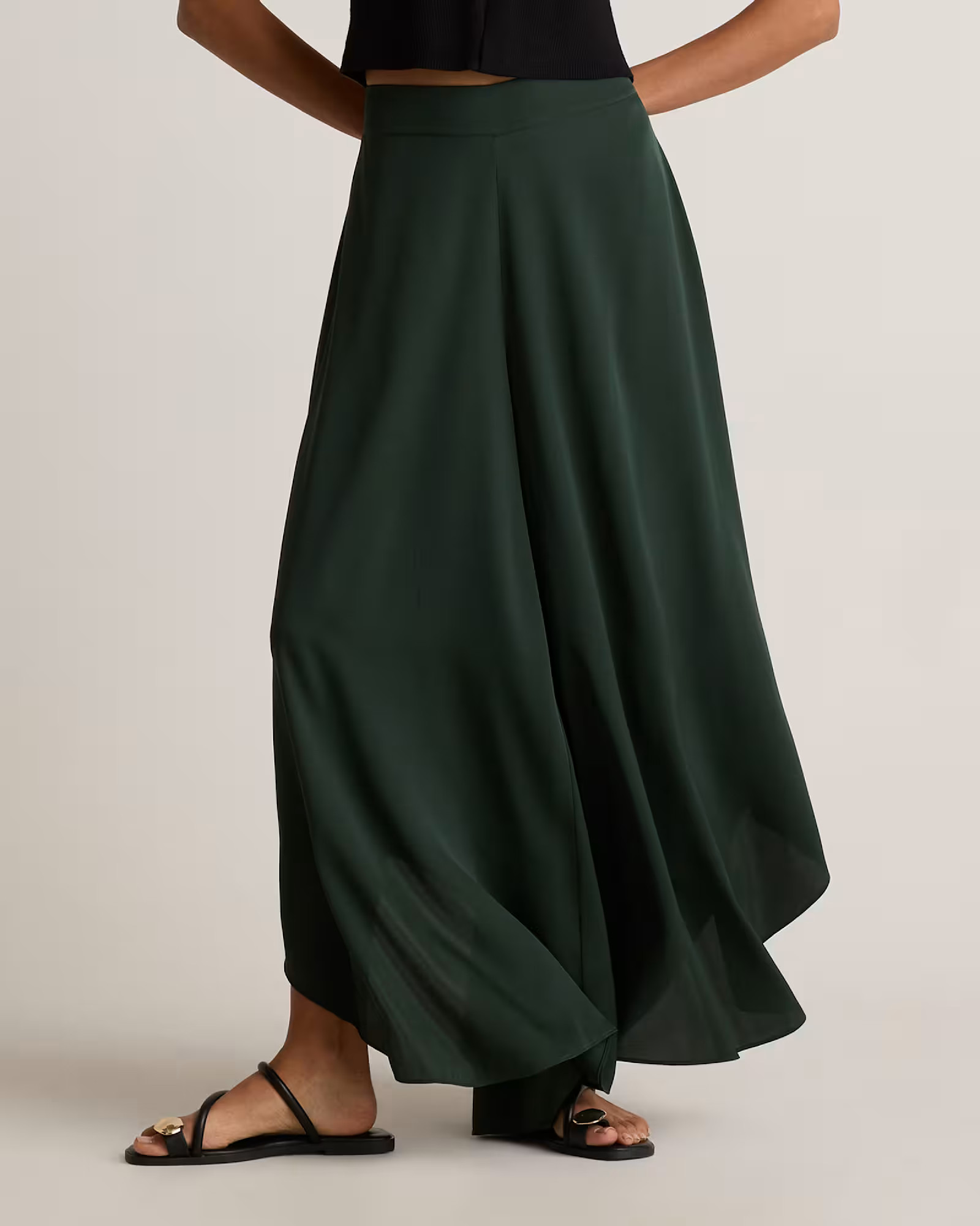 Washable Stretch Silk Palazzo Pants | Quince