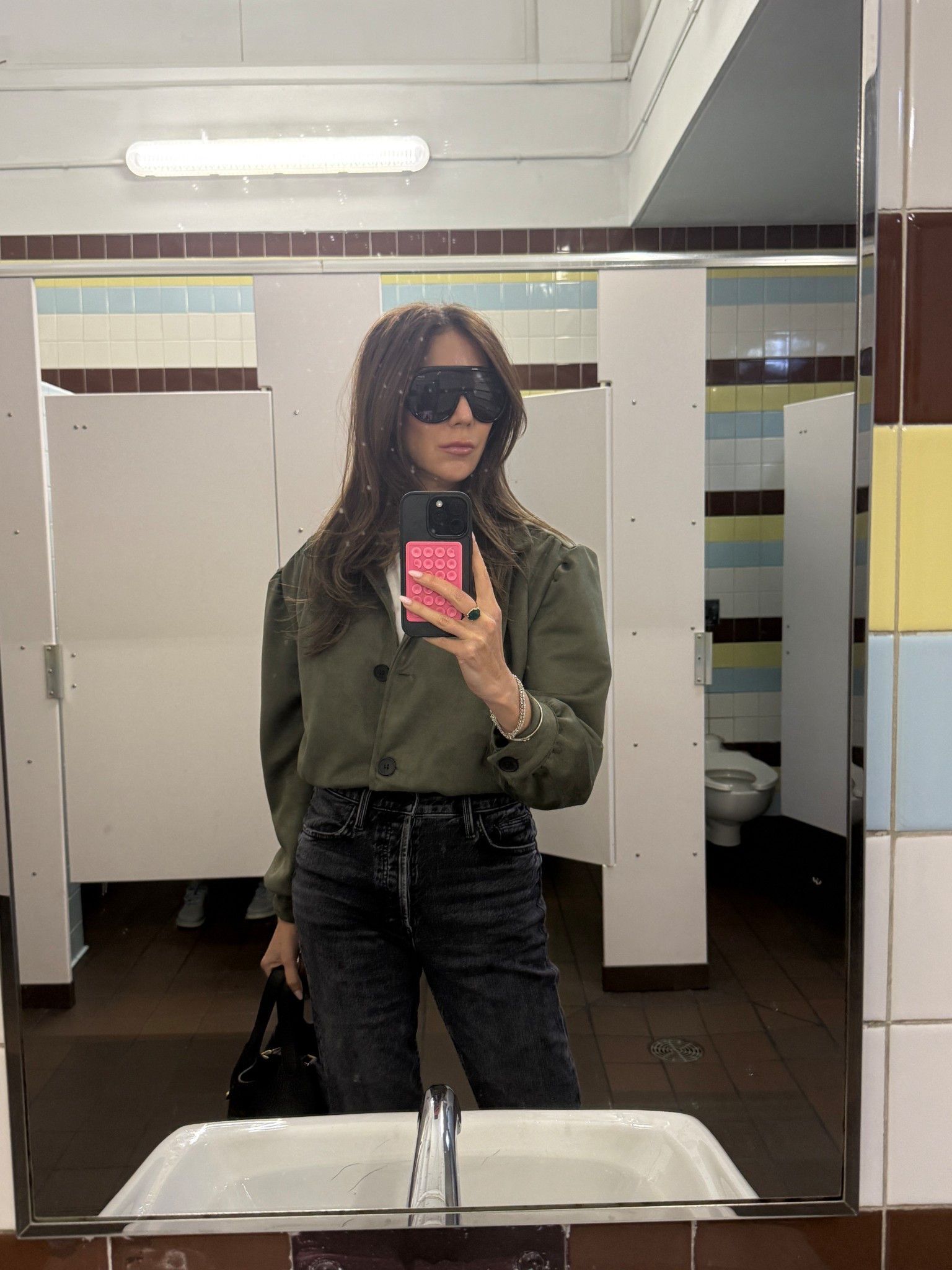 Road trip bathroom selfie  