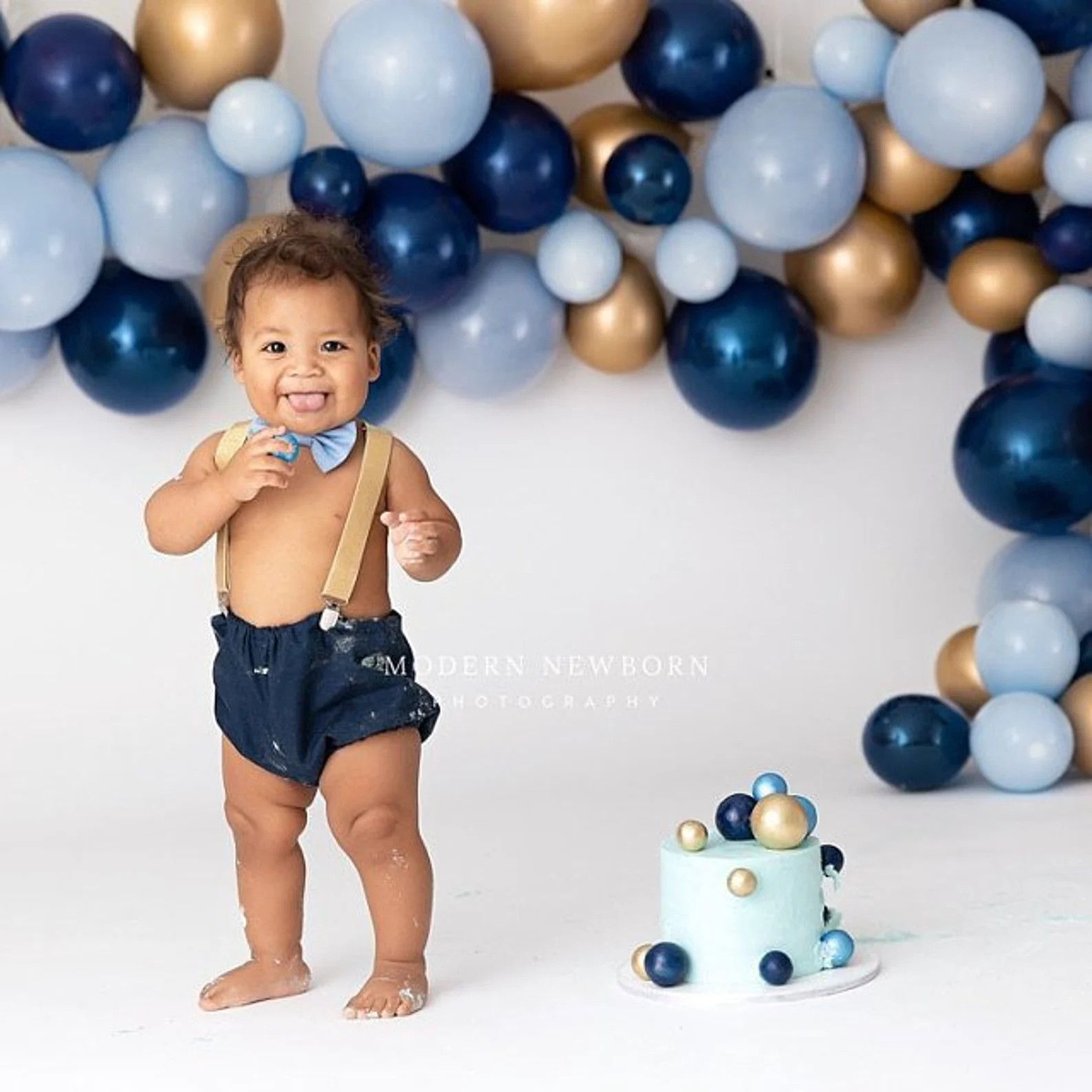 Smash Cake Outfit Boy Birthday Navy Blue Light Blue and | Etsy | Etsy (US)