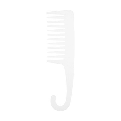 Unique Bargains Translucent Large Bend Wide Tooth Comb 1 Pc White | Target