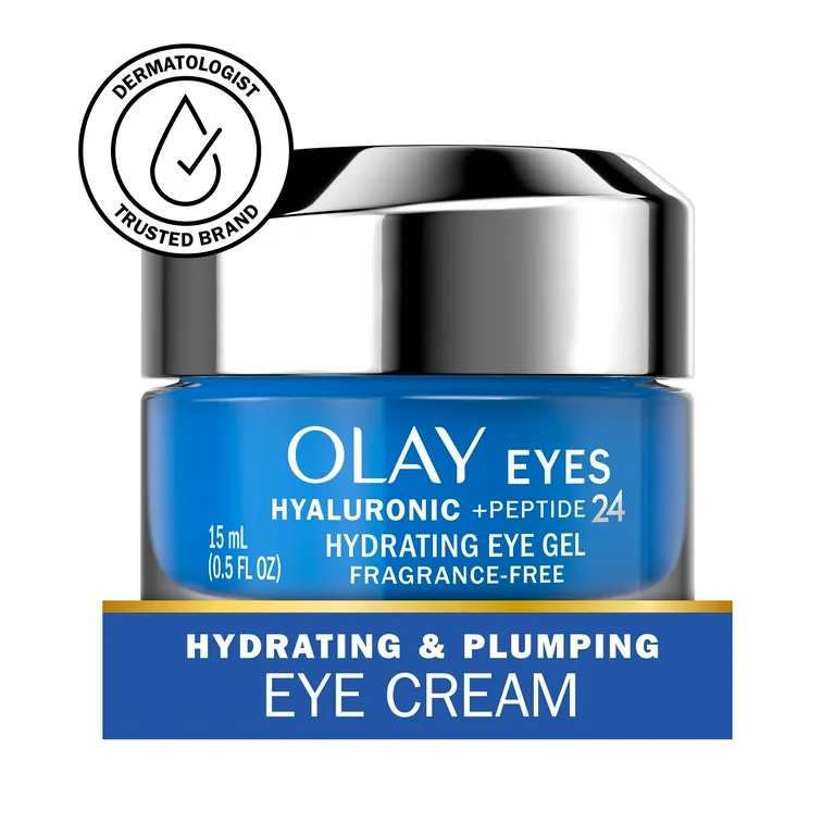 Olay Hydrating Gel Eye Cream with Hyaluronic Acid, Fragrance-Free, All Skin Types 0.5 oz | Walmart (US)