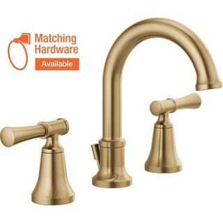 Delta Chamberlain 8 in. Widespread Double Handle Bathroom Faucet in Champagne Bronze 35747LF-CZ -... | The Home Depot