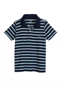 Crown & Ivy™ Boys 4-7 Short Sleeve Triple Stripe Performance Polo Shirt | Belk