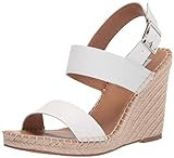 Steve Madden Women's Uri Wedge Sandal, White Leather, 10 | Amazon (US)
