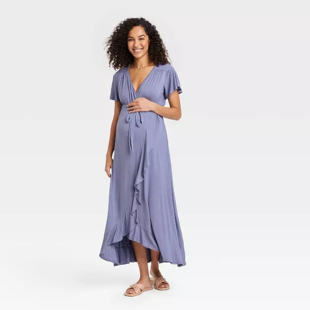 Flutter Short Sleeve Knit Maternity Dress - Isabel Maternity by Ingrid & Isabel™ | Target