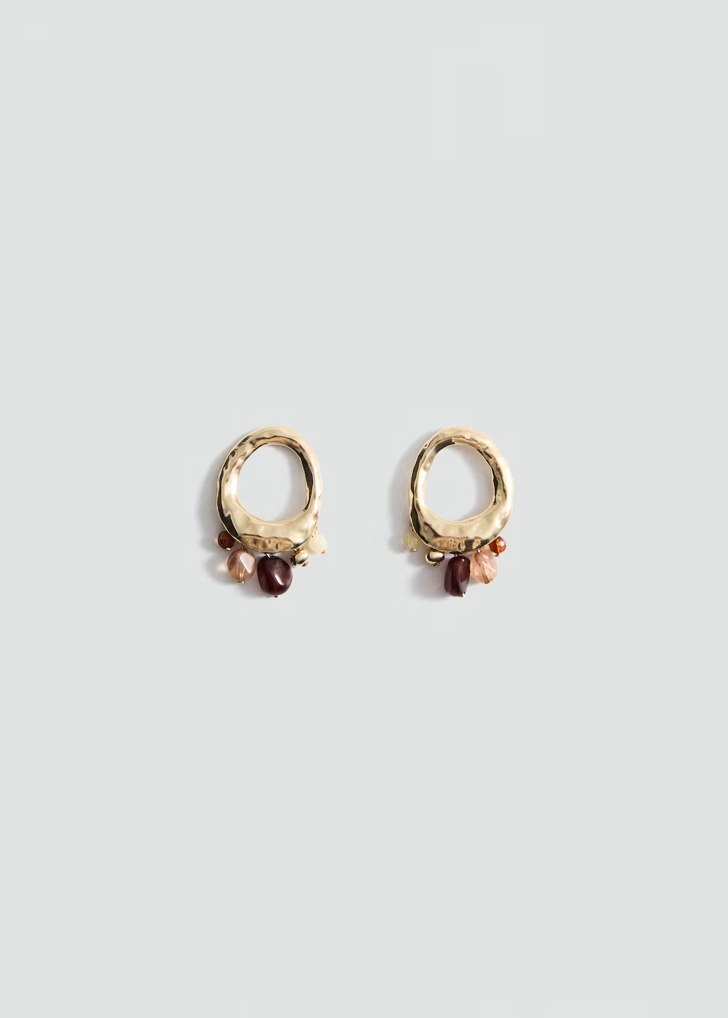 Circular-design earrings with ball detail - Women | MANGO USA | Mango (US/MX/AU)