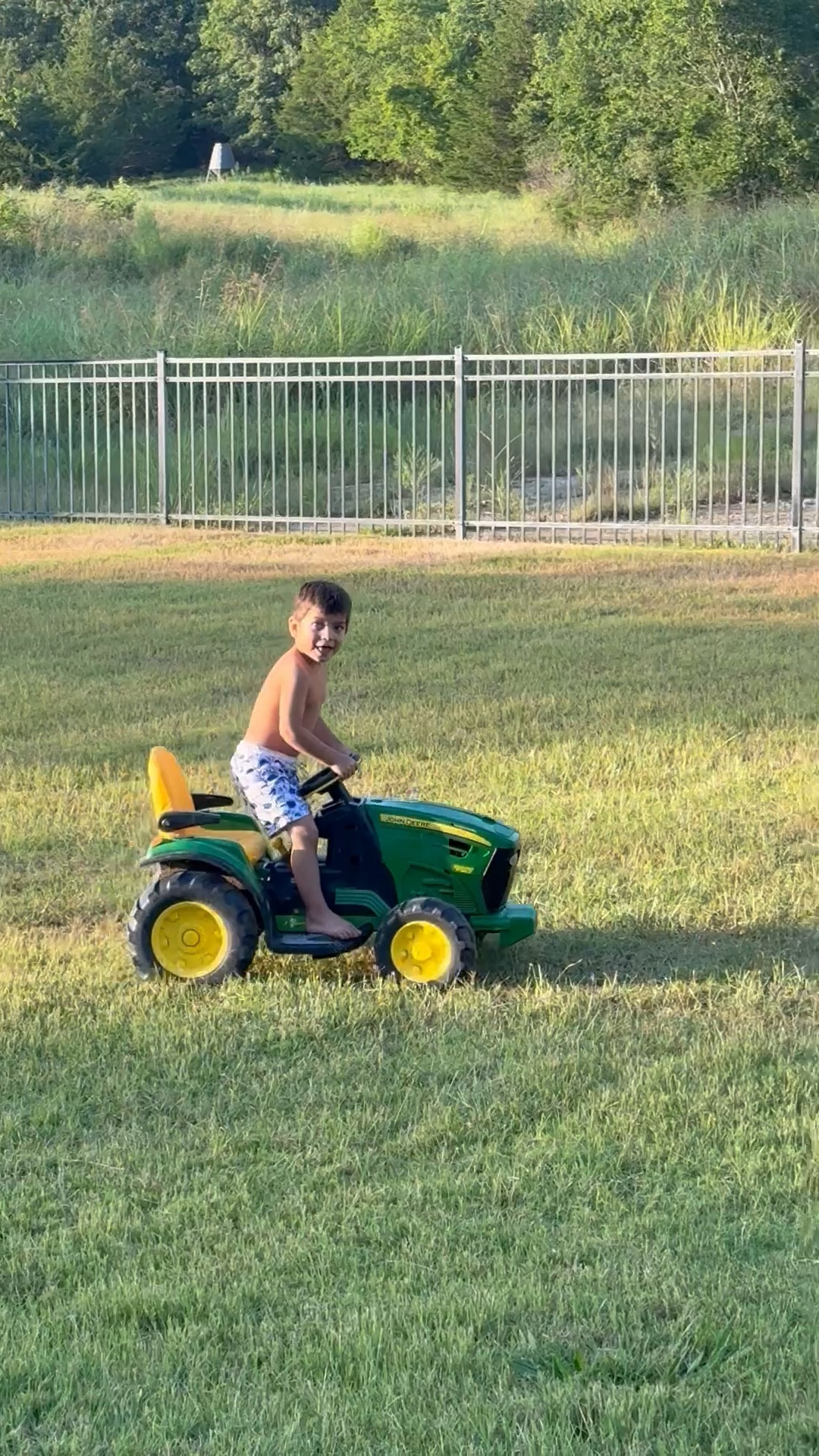 This John Deere Ride-On Tractor is worth every penny!  Keeps AJ outside playing for hours. He loves it!  He is now able to use 2nd gear but we were able to use the guard when he first learned to ride it to keep the speed at low. Comes with a removable trailer!!!  Childhood is the only special occasion you need to get one!

#LTKKids #LTKFamily #LTKActive