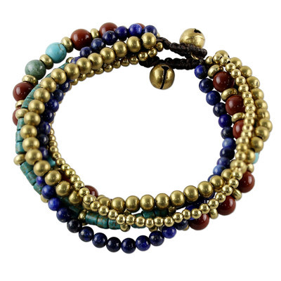 Handcrafted Multi Gemstone Beaded Bracelet from Thailand | NOVICA