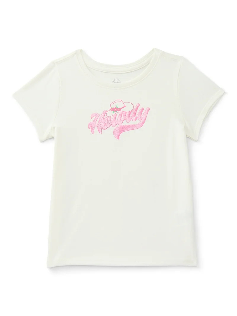 Wonder Nation Toddler Girls Tee with Short Sleeves, Sizes 18M-5T | Walmart (US)