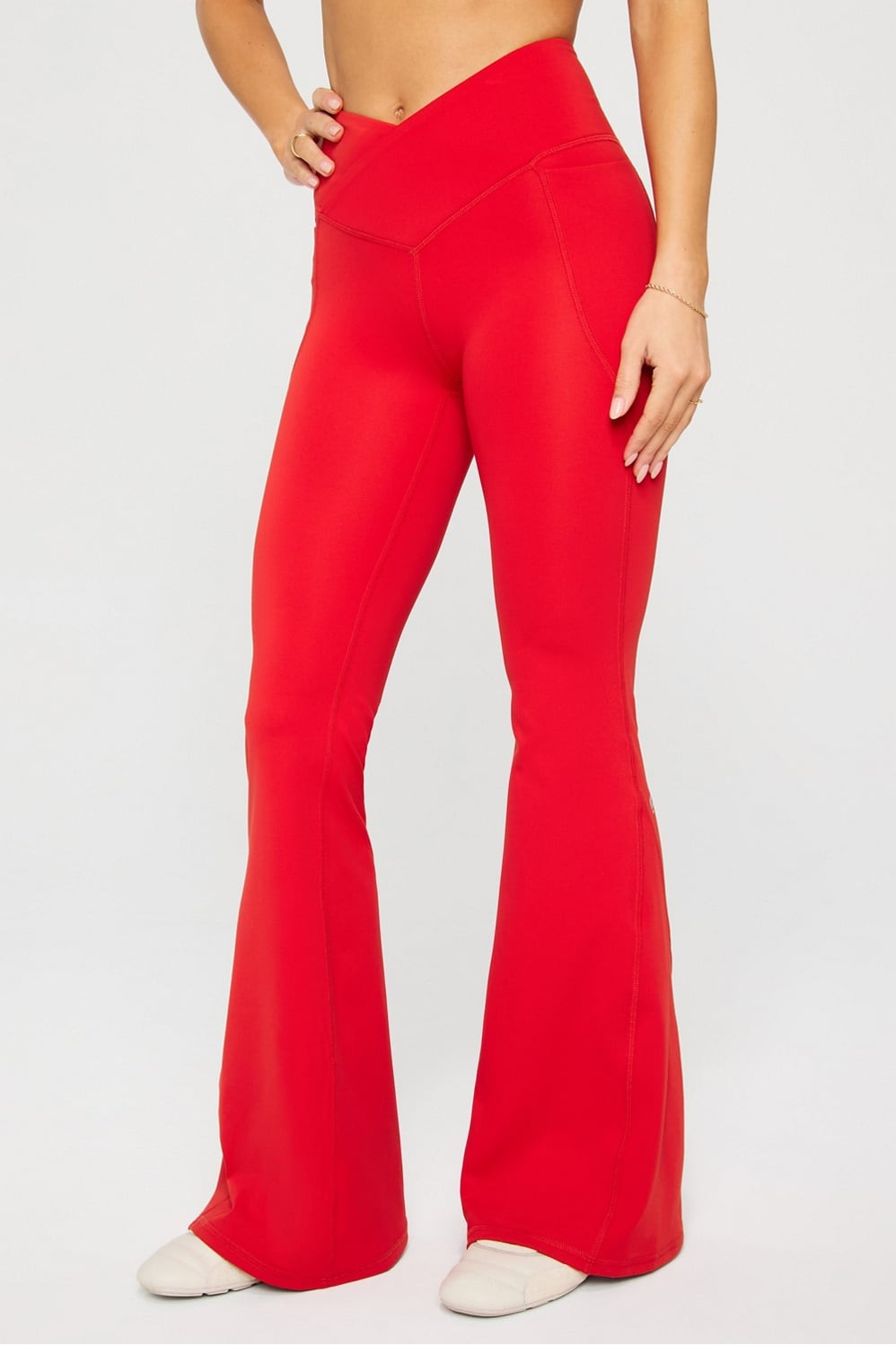 Oasis PureLuxe High-Waisted Crossover Flare | Fabletics