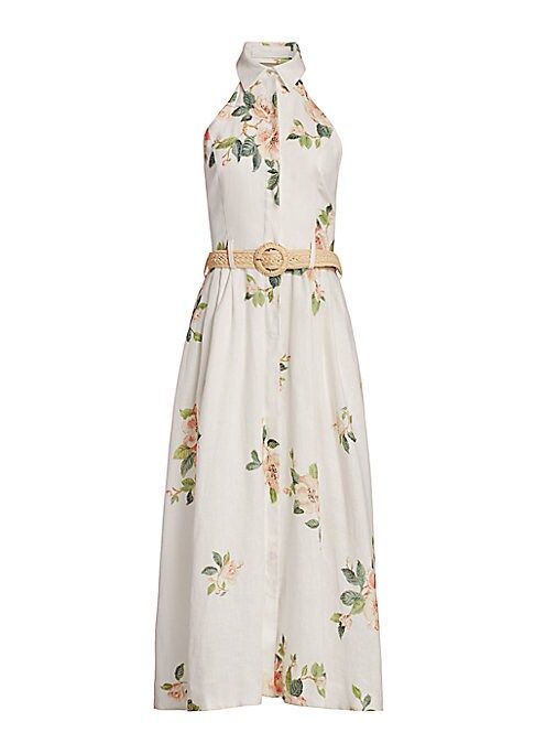 Zimmermann Women's Kirra Halter Maxi Dress - Ivory Magnolia - Size 3 (8-10) | Saks Fifth Avenue