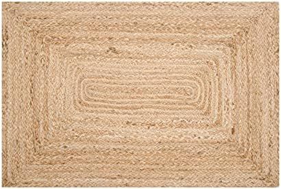 Jute Braid Natural Rug 2X3' -Natural Linen Color, Hand Woven & Reversible for Living Room Kitchen... | Amazon (US)