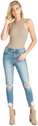 Ace High Rise Skinny - Destructed Medium Wash | Amazon (US)