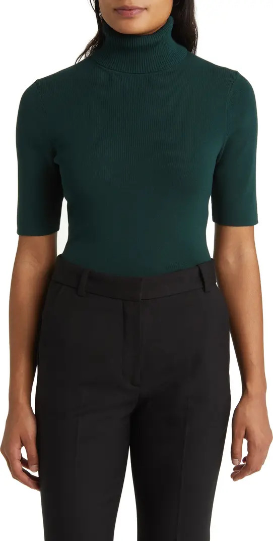 Short Sleeve Knit Turtleneck Top | Nordstrom