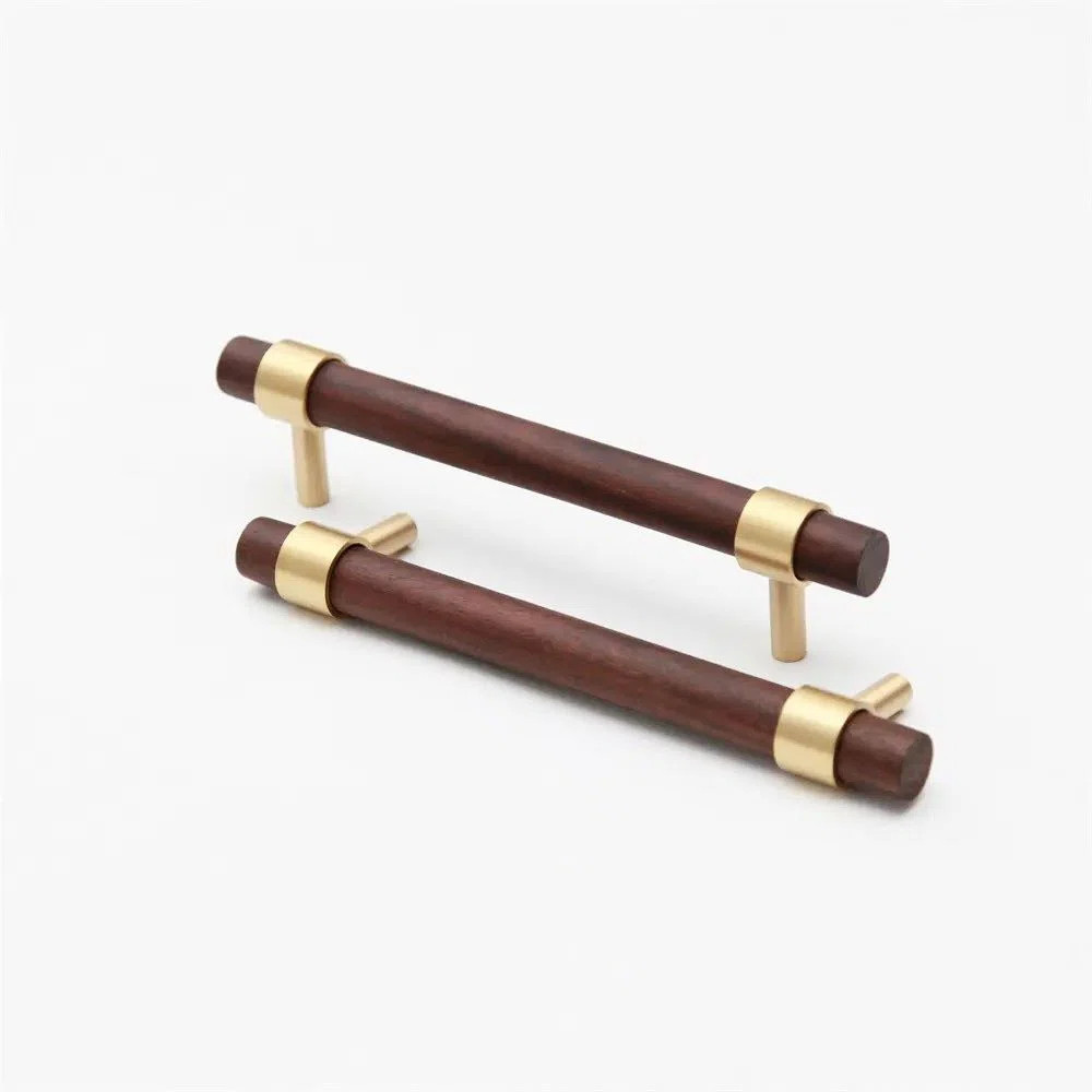 Wood And Brass Bar Pull | Wayfair North America