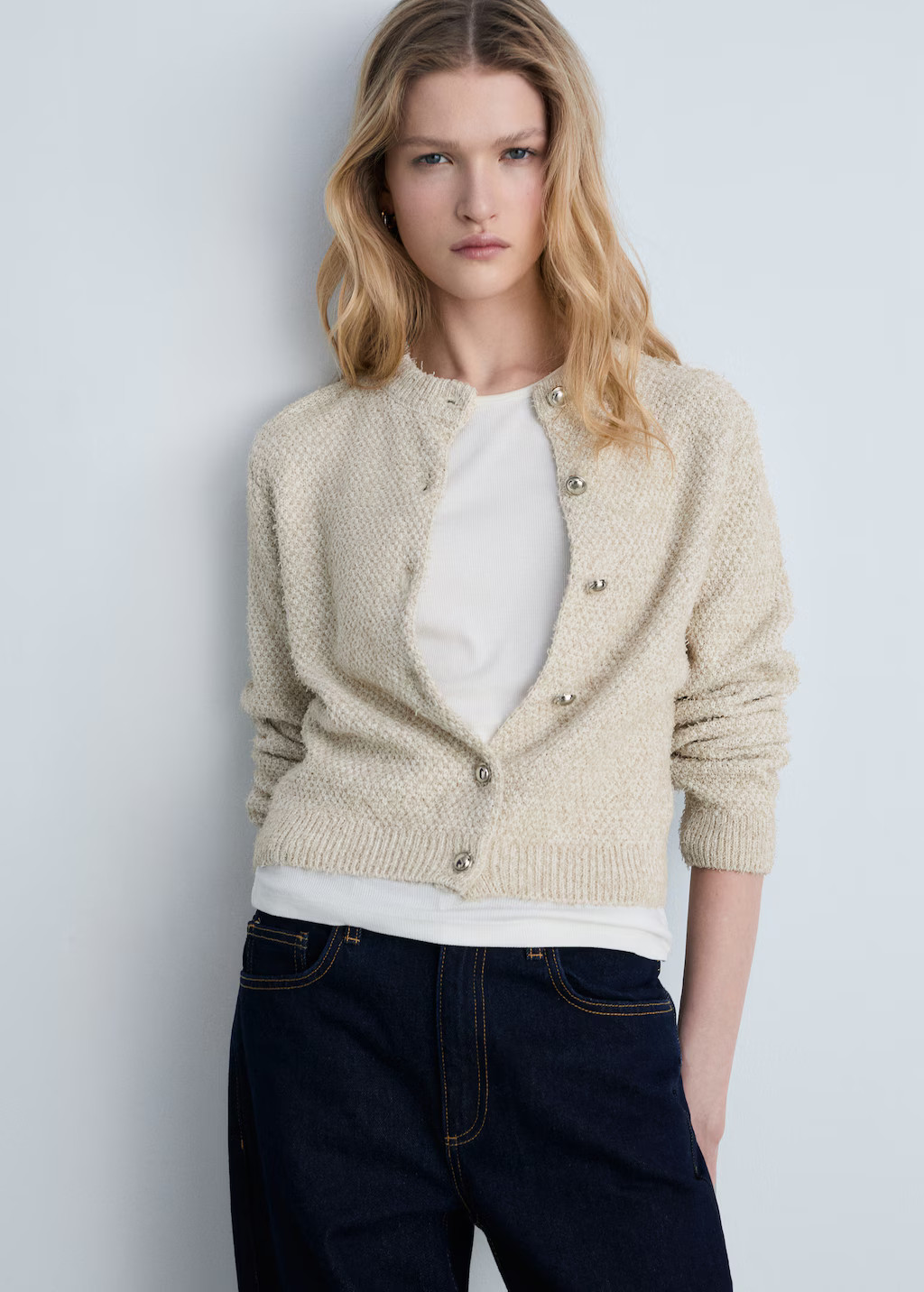 Chunky knit jacket with buttons - Women | MANGO USA | Mango (US/MX/AU)