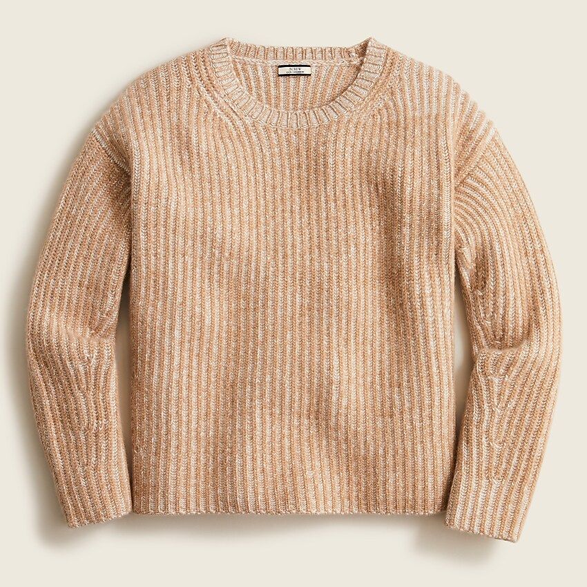 Cashmere plaited relaxed-crewneck sweater | J.Crew US