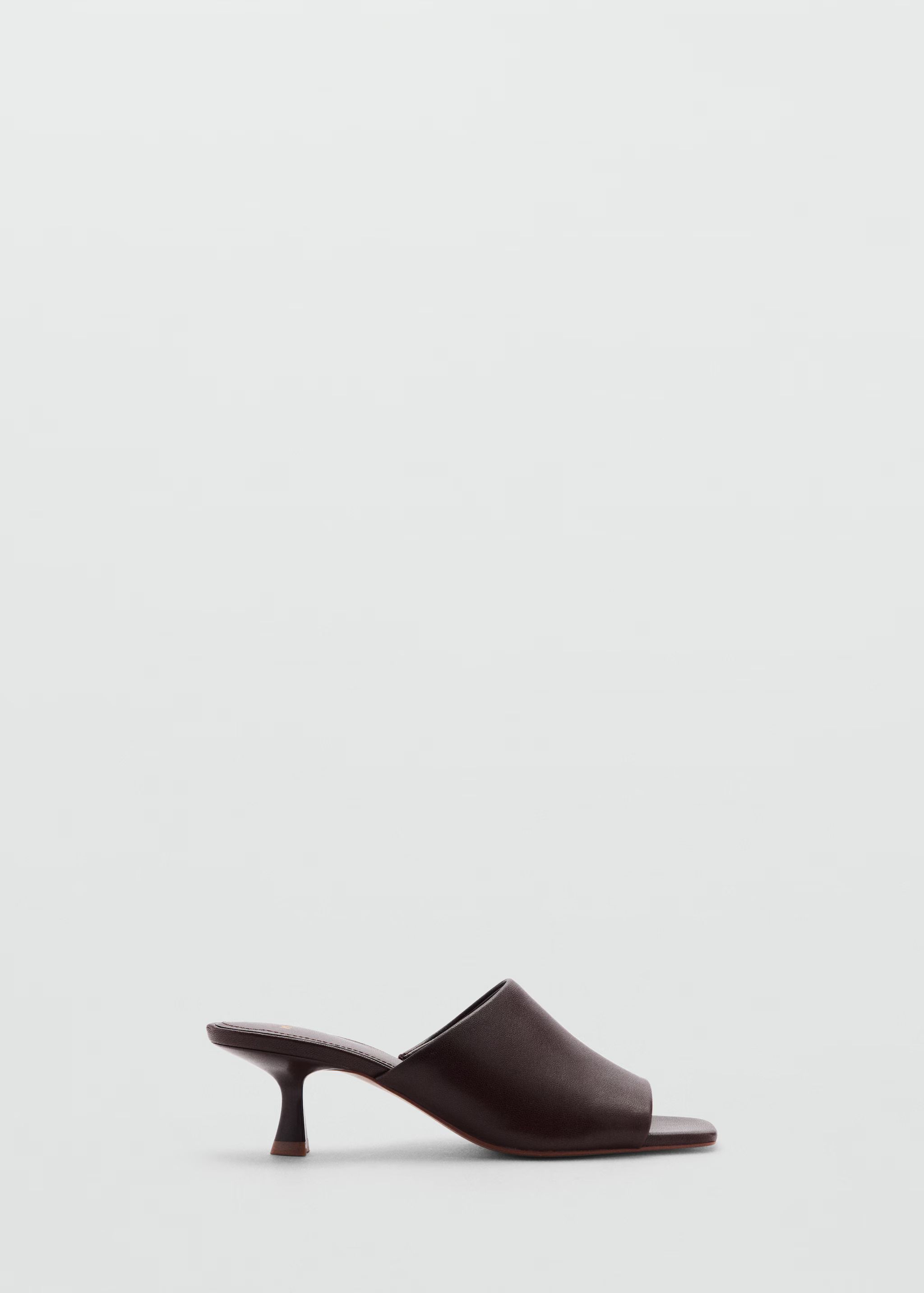 Kitten-heel leather sandal | MANGO (US)