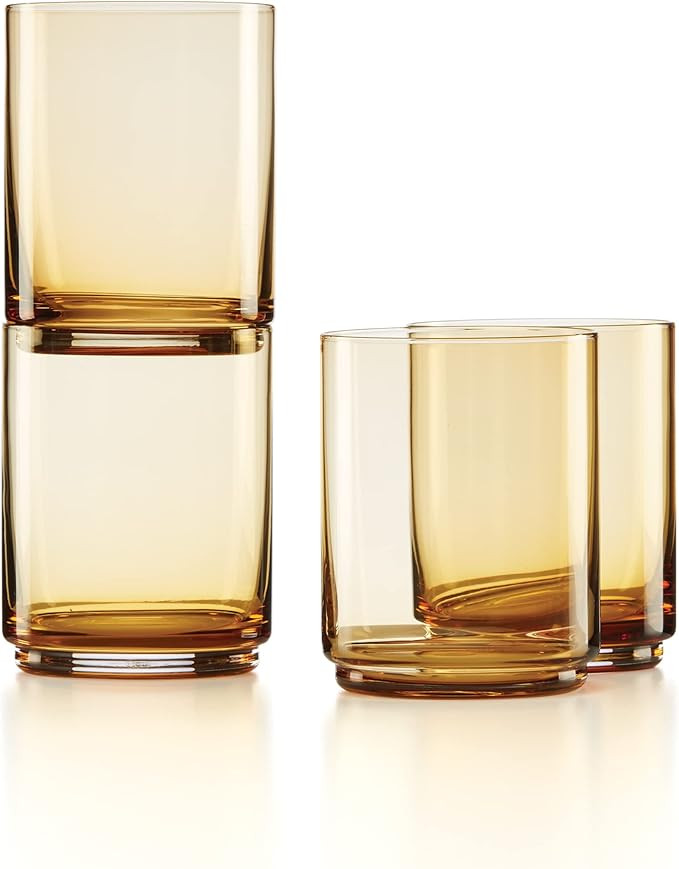 Lenox Tuscany Classics 4Pc Tall Glasses, 1.10, Orange | Amazon (US)