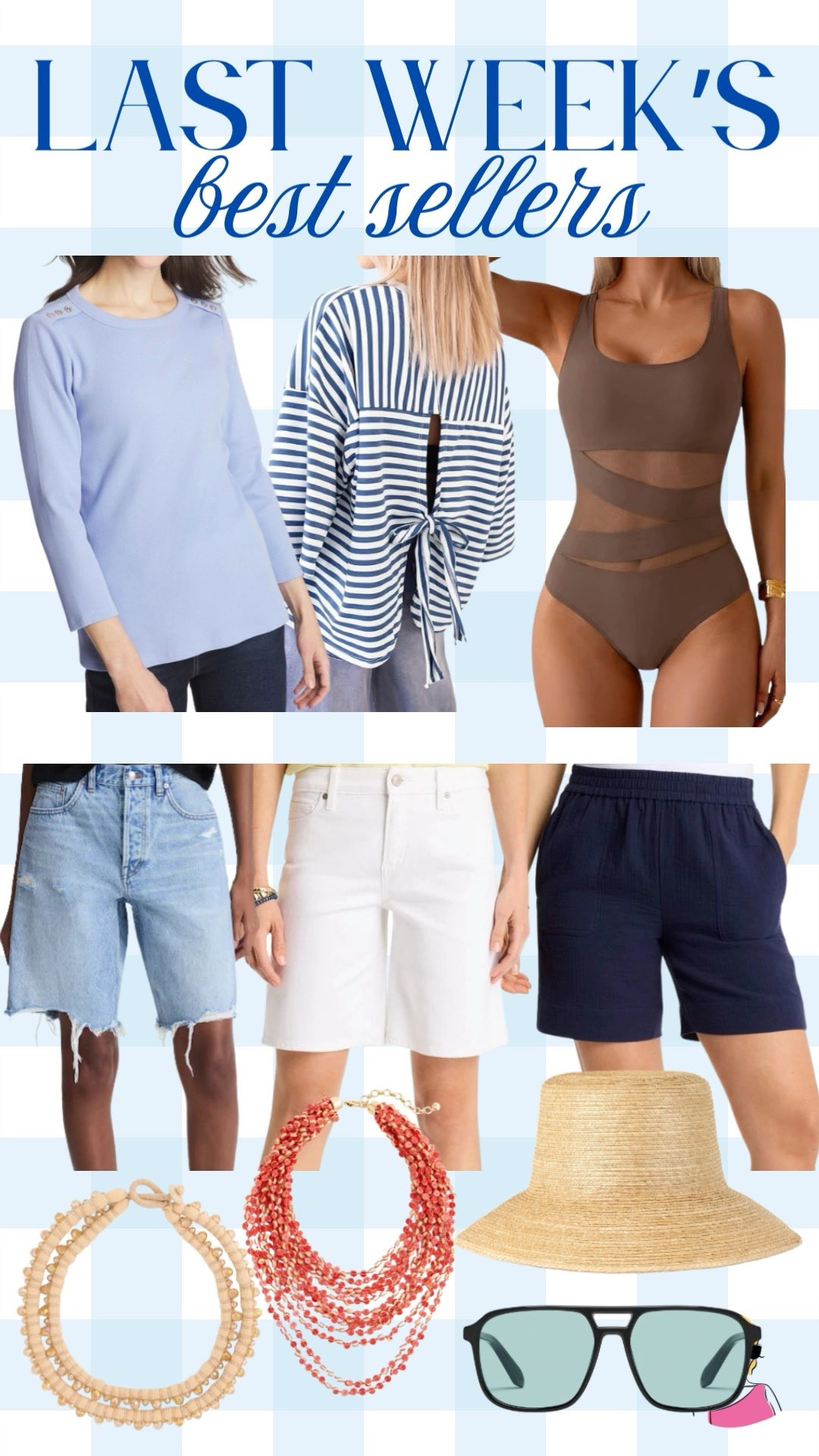 All the items were loving this Sumer!! So many good pieces!! 

jorts, longer shoes, chicos, swimsuit, amazon, fashion over 40, necklaces, glasses, straw hat  

 #LTKootd #LTKSeasonal #LTKOver40