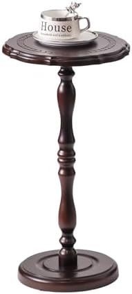 100% Solid Wood Round Side Table, Small Drink Table for Small Spaces, Modern End Table Accent Nig... | Amazon (US)