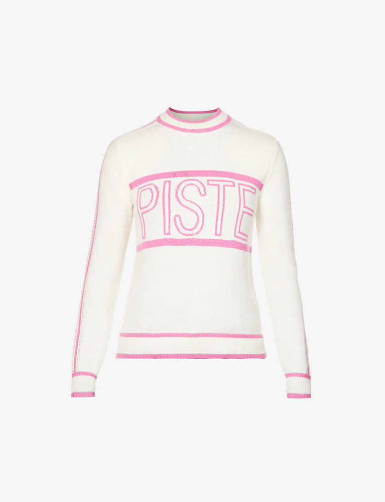 PERFECT MOMENT Elsa striped crochet-panel wool-knit jumper | Selfridges