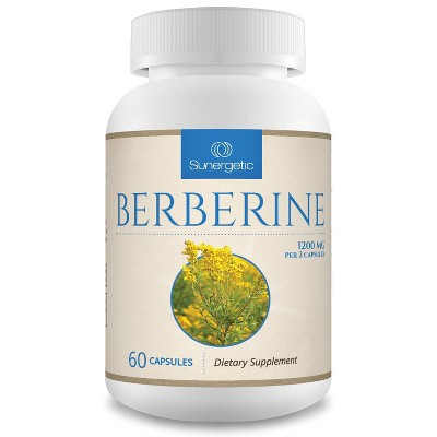 Sunergetic Premium Berberine Supplement - 1200mg of Berberine Per Serving - Berberine HCL Supplement Non-GMO - Immune Support- 60 Berberine Capsules | Target