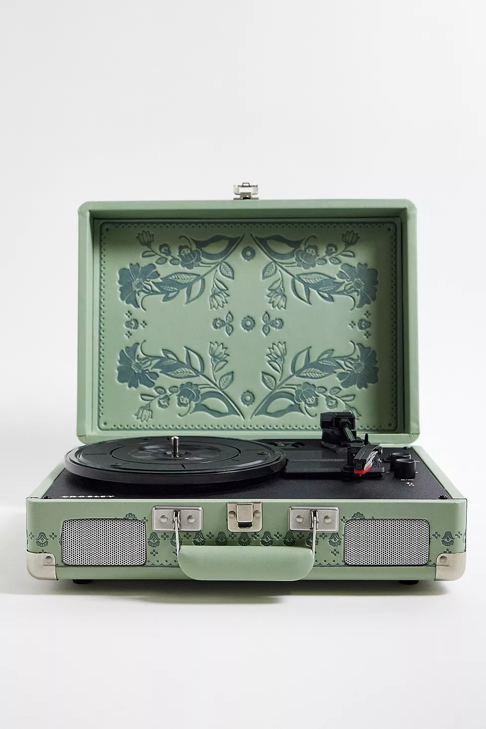 Crosley UO Exclusive Folklore Floral Cruiser Vinyl Record Player With Bluetooth Input & Output | Urban Outfitters UK
