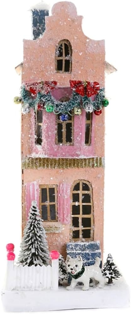 Cody Foster & Co Pink Townhouse Christmas Village Building HOU-335 | Amazon (US)