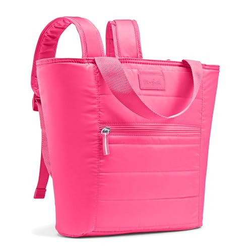 Fit & Fresh Mari Cooler Backpack for Women, Insulated Leakproof Soft Cooler Bag (12 Can), Lunch Tote, Beach Cooler, Lightweight Travel Picnic Tote, Hot Pink | Amazon (US)