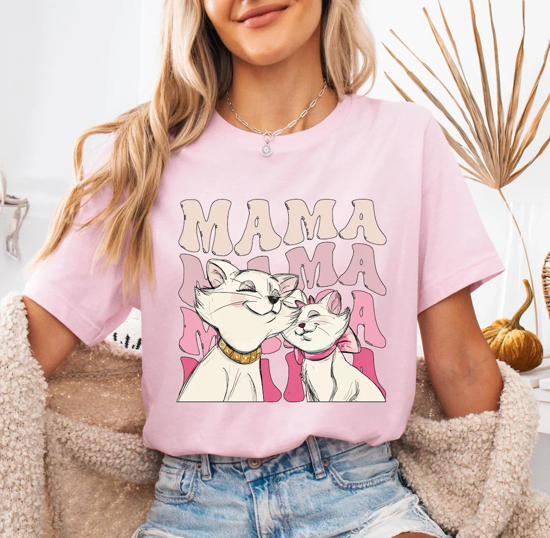 Aristocats Mama Mini T-shirt, Disney Cat Mom Tee, Duchess and Marie Sweatshirt, Cat Lovers Mother... | Etsy (US)