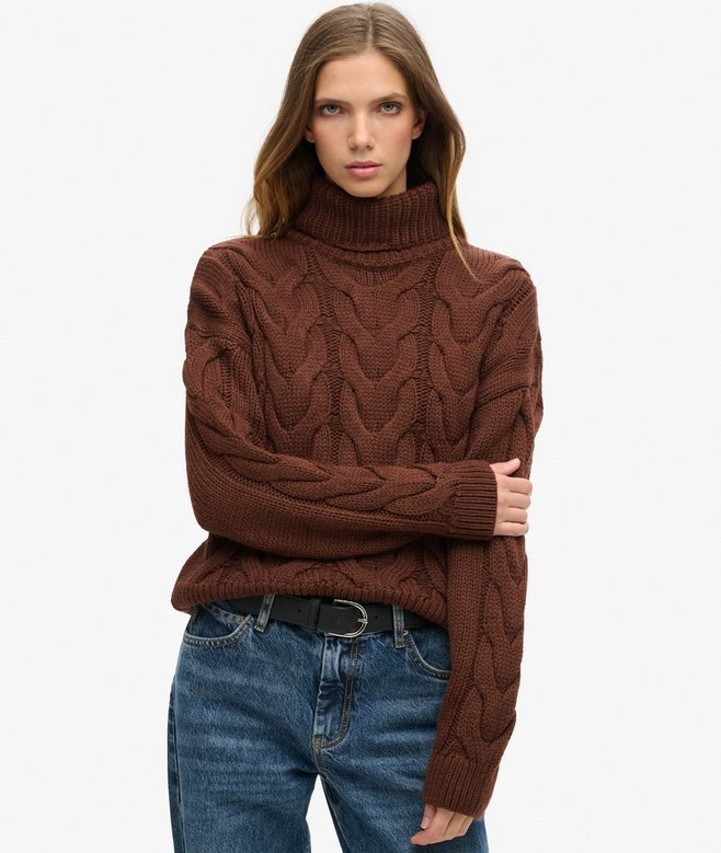 Chain Cable Knit Polo Jumper | Superdry (UK)