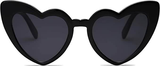 SOJOS Heart Shaped Sunglasses Clout Goggle Vintage Cat Eye Mod Style Retro Glasses Kurt Cobain | Amazon (US)