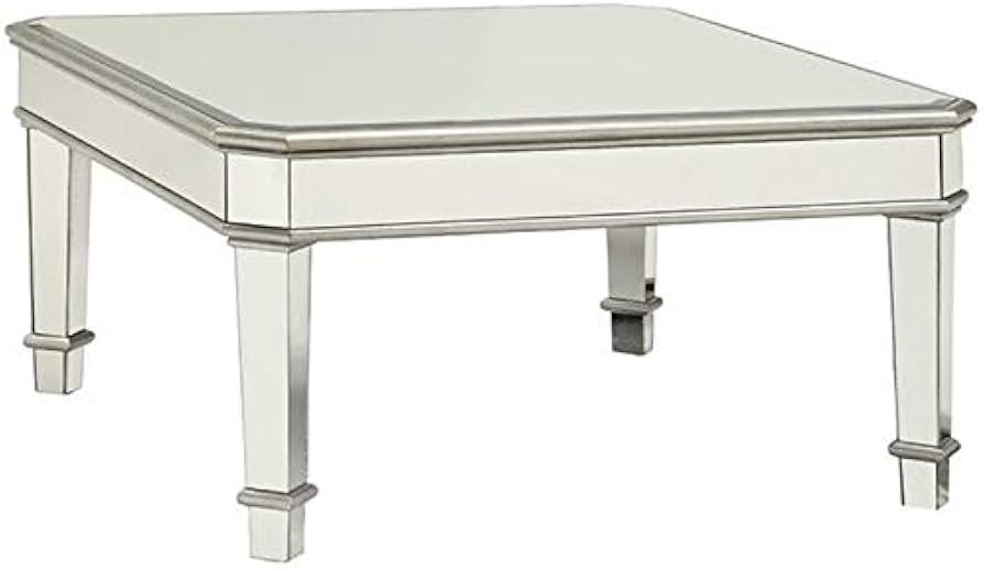 COASTER Cairns Square Mirrored Coffee Table Silver | Amazon (US)