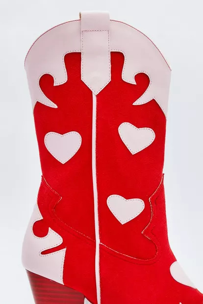 Heart Trim Contrast Western Boot | Nasty Gal (US)