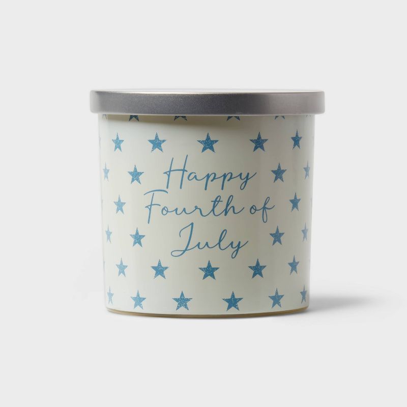 13oz Glass Jar Candle Frozen vanilla Custard &#39;Happy 4th of July&#39; - Threshold&#8482; | Target