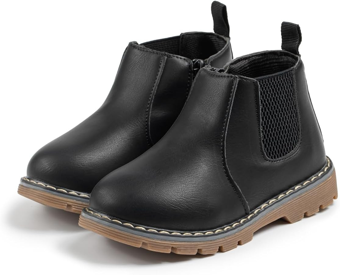 Sawimlgy Toddler Boys Girls Classic Hiking Boots PU Leather Outdoor Four Seasons Ankle Sneaker Hi... | Amazon (US)