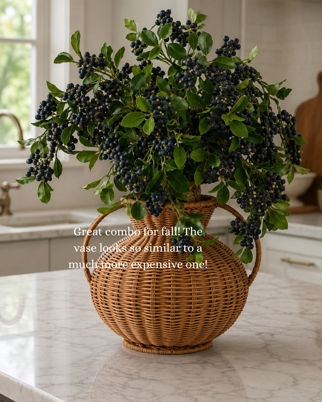 Great combo for fall! The rattan vase looks so similar to a much more expensive one!  

 #LTKSeasonal #LTKHome #LTKSaleAlert