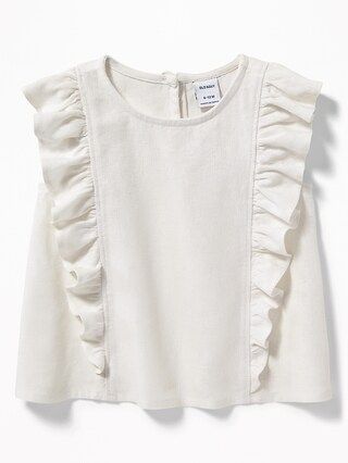 Sleeveless Ruffled Linen-Blend Top for Baby | Old Navy | Old Navy CA