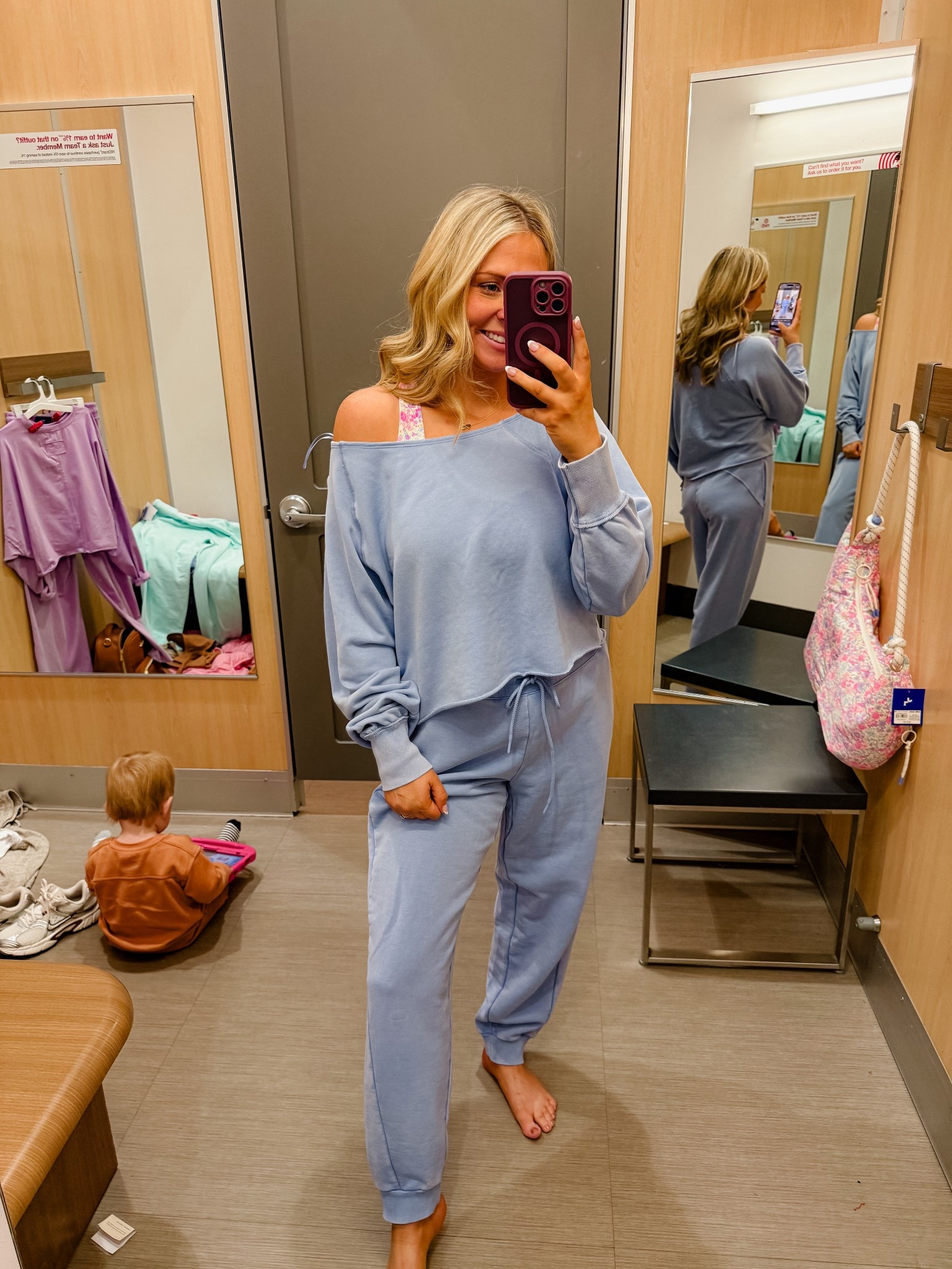 The blue set is so pretty! Small on top and bottom! 

#LTKActive