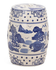 18in Chinoisere Ceramic Stool | TJ Maxx