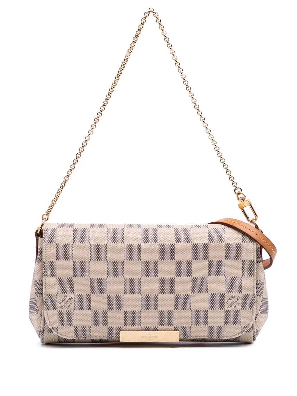 Louis Vuitton Pre-Owned 2016 Damier Azur Favorite PM satchel - White | Farfetch Global