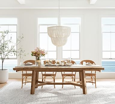 Rustic Farmhouse Extendable Dining Table (77"-102") | Pottery Barn (US)