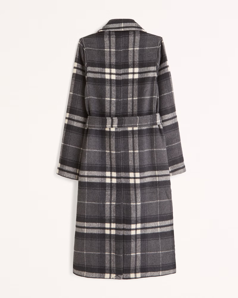 Wool-Blend Belted Blanket Coat | Abercrombie & Fitch (US)