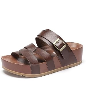Platform Sandals Women Strappy Wedges Comfortable Lightweight Non Slip Walking Sandals Dressy Sum... | Amazon (US)