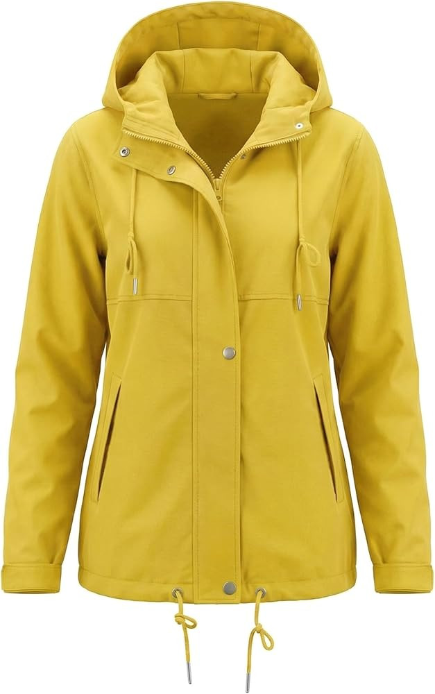 luvamia Rain Jacket Women Waterproof Lightweight Drawstring Zip Rain Coats Hiking Outdoor Travel ... | Amazon (US)